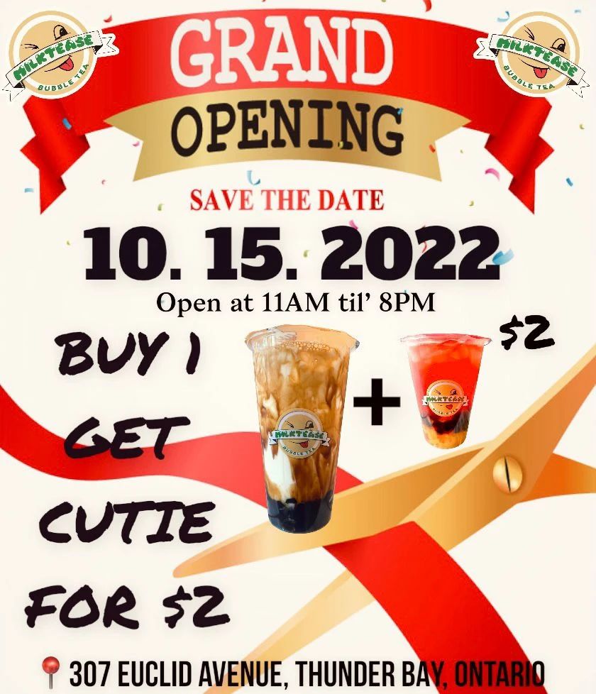 Milktease Bubble Tea 222 Red River Rd, Thunder Bay, ON P7B 1A6